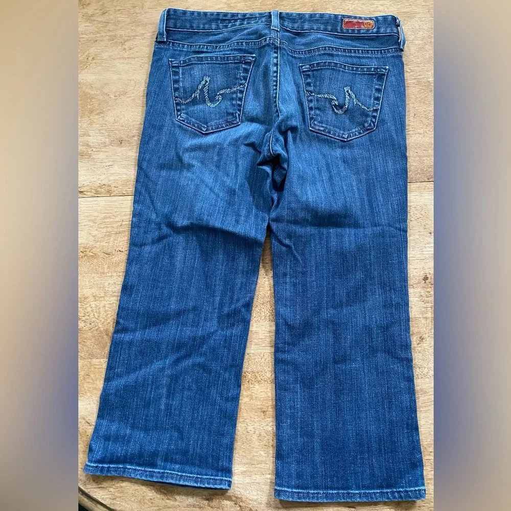 AG Adriano Goldschmied The Athena Cotton Blend Capri Jeans‎